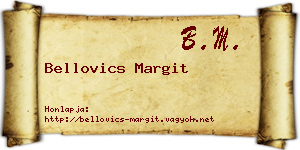 Bellovics Margit névjegykártya